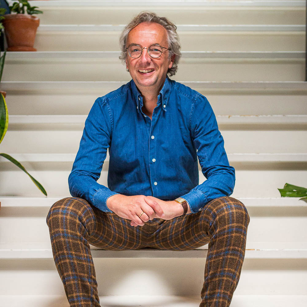 Fancy Check- cloth by Holland & Sherry Denim Shirt by 100 hands