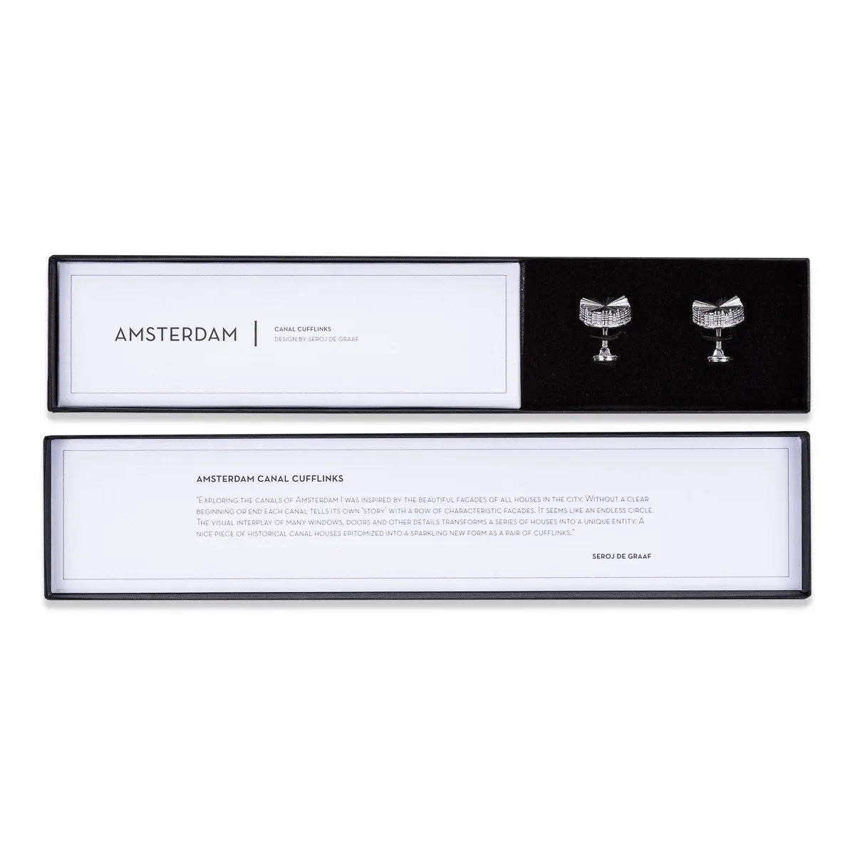Manchetknopen Amsterdam Canal Cufflinks Zilver - Afbeelding 2