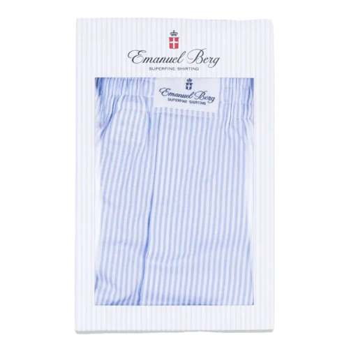 Boxershort lichtblauw streep katoen